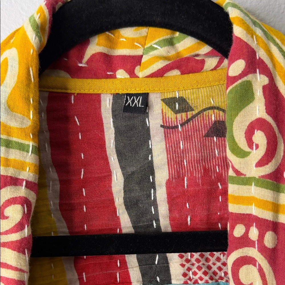 Colorful Patchwork Kantha Jacket - Picture 2 of 5